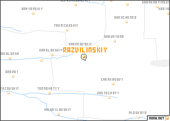 map of Razvilinskiy