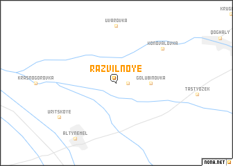 map of Razvilʼnoye