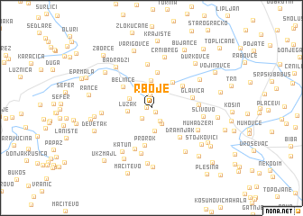 map of Rboje