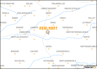 map of Réalmont