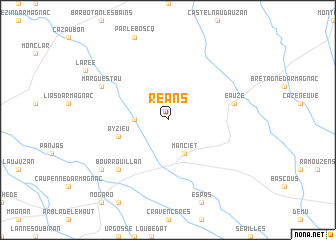 map of Réans