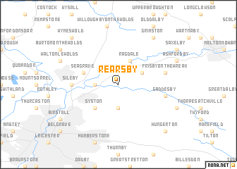 map of Rearsby