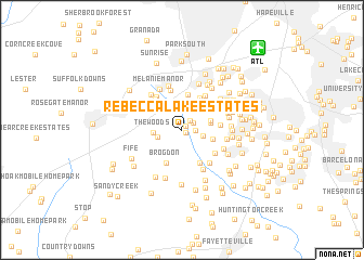 map of Rebecca Lake Estates
