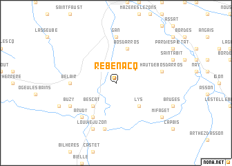 map of Rébénacq