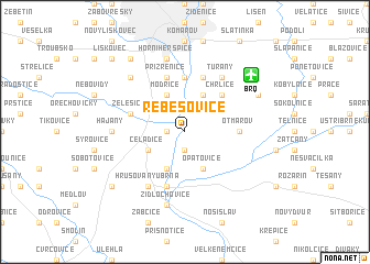 map of Rebešovice