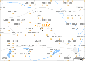 map of Rębielcz