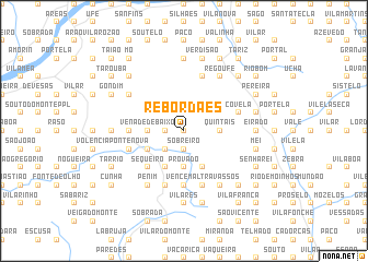 map of Rebordães