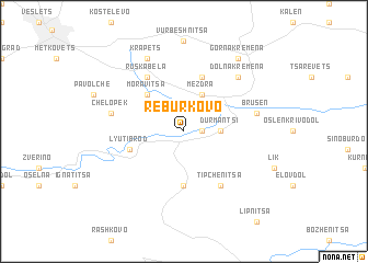 map of Rebŭrkovo