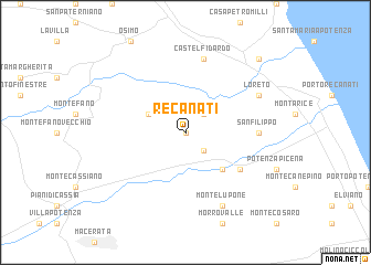 map of Recanati