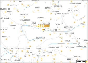 map of Rečane