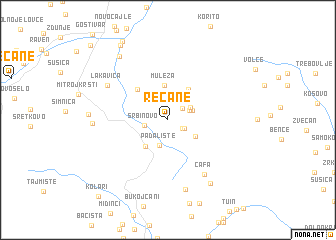 map of Rečane