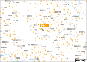 map of Rečani