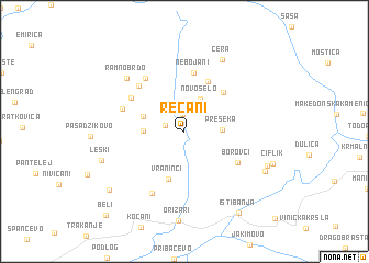 map of Rečani