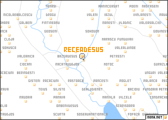 map of Recea de Sus