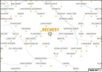 map of Réchésy