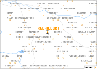 map of Réchicourt