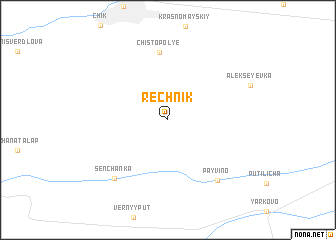 map of Rechnik