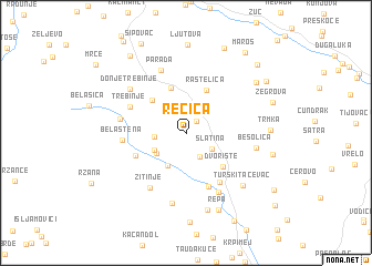 map of Rečica