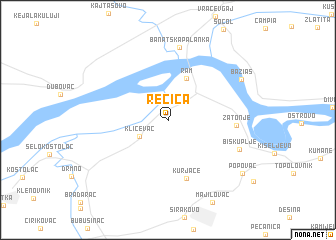 map of Rečica