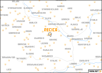 map of Rečica