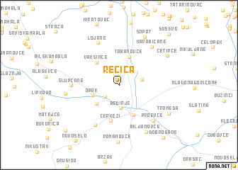 map of Rečica