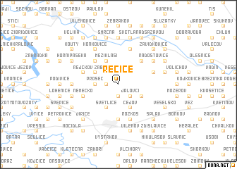 map of Řečice