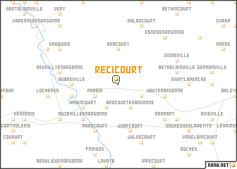 map of Récicourt