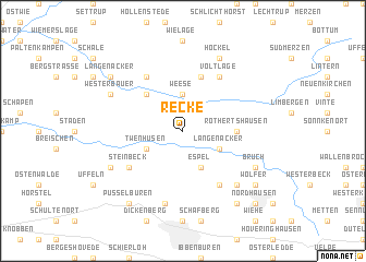 map of Recke