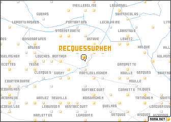 map of Recques-sur-Hem