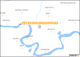 map of Recreio de São Domingos