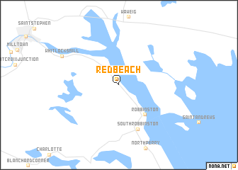 map of Red Beach