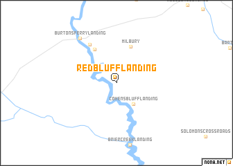 map of Red Bluff Landing