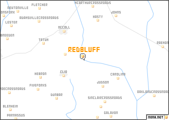 map of Red Bluff