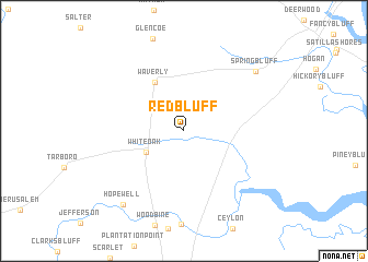 map of Red Bluff