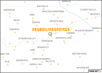 map of Red Boiling Springs