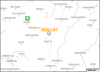 map of Red Clay