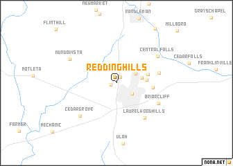 map of Redding Hills