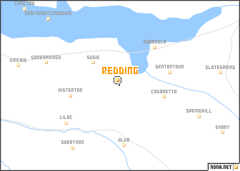 map of Redding