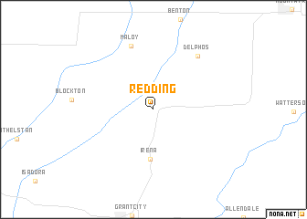 map of Redding