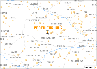 map of Ređević Mahala