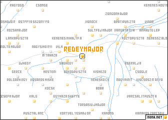 map of Rédeymajor