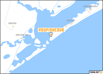 map of Red Fish Cove