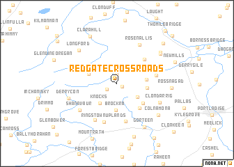 map of Redgate Cross Roads