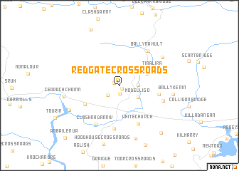 map of Redgate Cross Roads