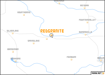 map of Redgranite