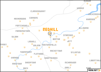 map of Red Hill