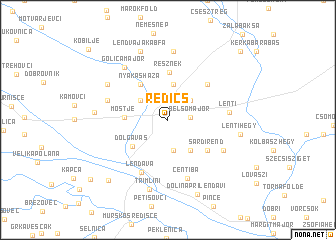 map of Rédics