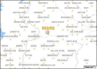 map of Réding