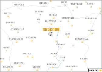 map of Red Knob