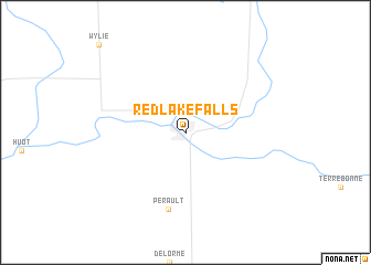 map of Red Lake Falls